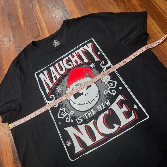 Disney Tee with White Nightmare Before Christmas Naughty Is The New Nice Design - Picture 6 of 6